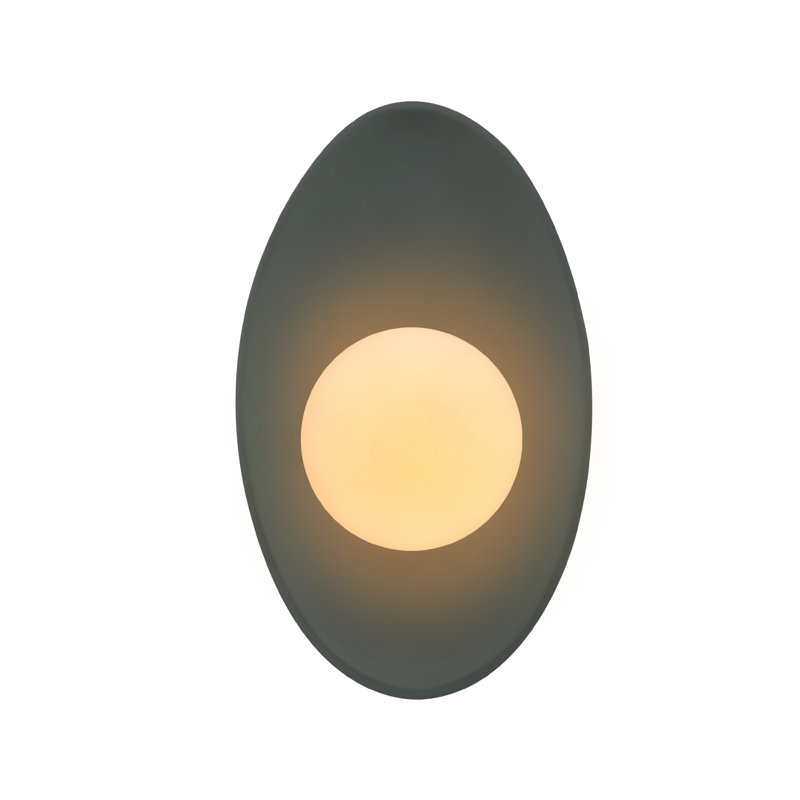 Azem Ceramic Wall Sconce, Pewter Green