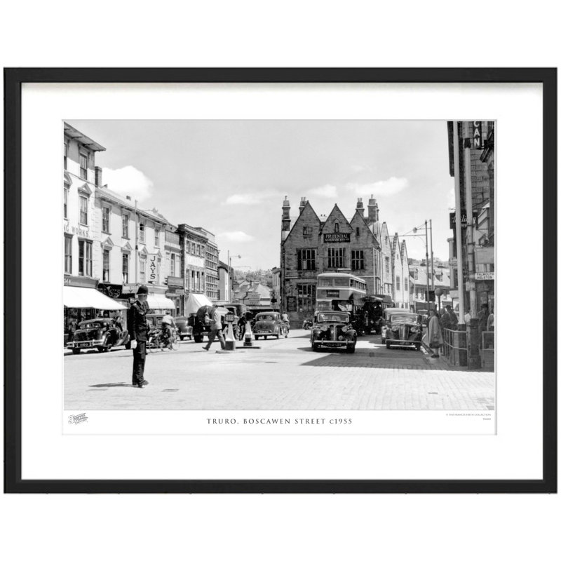 Truro, Boscawen Street C1955 by Francis Frith - Single Picture Frame Print, 40cm H x 50cm W x 2.3cm D, Light Grey