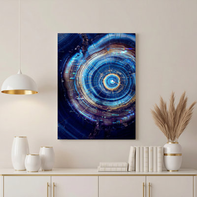 «Abstract Cosmic Agate», ensemble de 1 reproduction d'art sur toile tendue sur toile