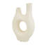 Paper Mache Abstract Rounded Decorative Vase with Double Openings-1117019867