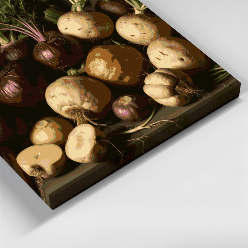 Légumes, art mural sur toile brun Rutabaga, H 16 po x l 16 po