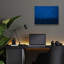 Art mural en verre épique «Blue Night Winter Forest 1» par Life BeautifuLEE, 16 po x 12 po