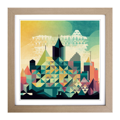 City of Birmingham Geometric - Framed Print