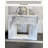 French-style minimalist marble fireplace