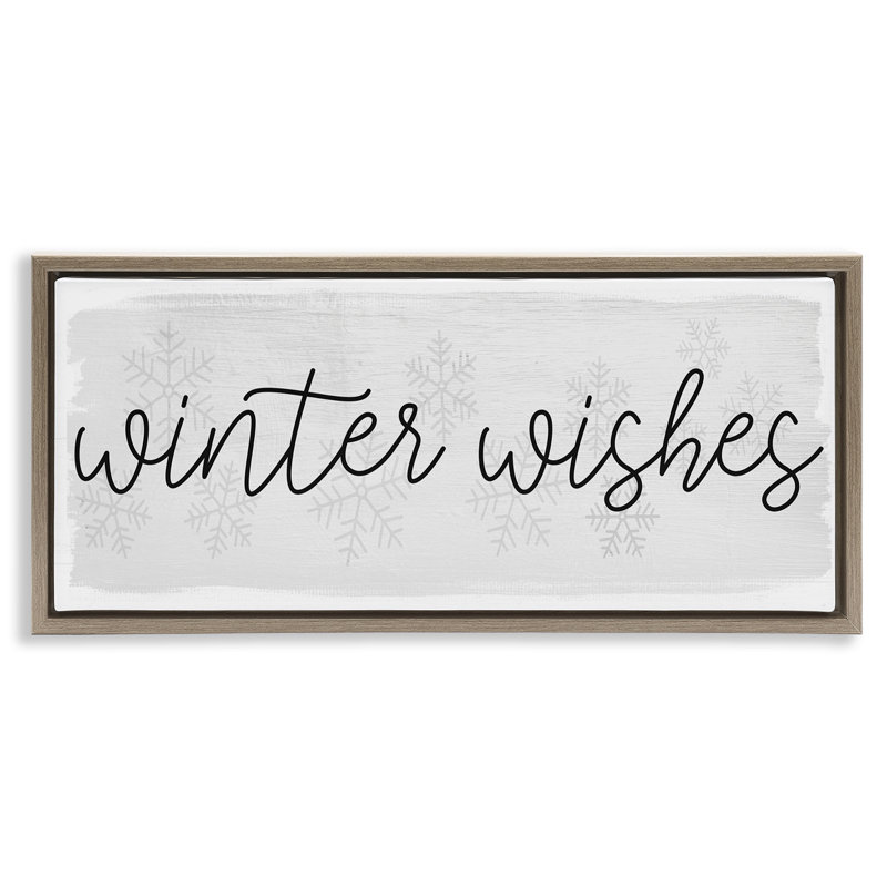 Winter Wishes Sentiment, Cadre flottant orme Montalcino, H 11 po x l 25 po
