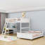 Lit superposé en bois avec bureau d'étude intégré et tiroirs de rangement-901834131-901834130