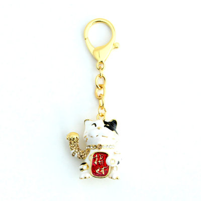 Porte-clés amulette pour chat Lucky