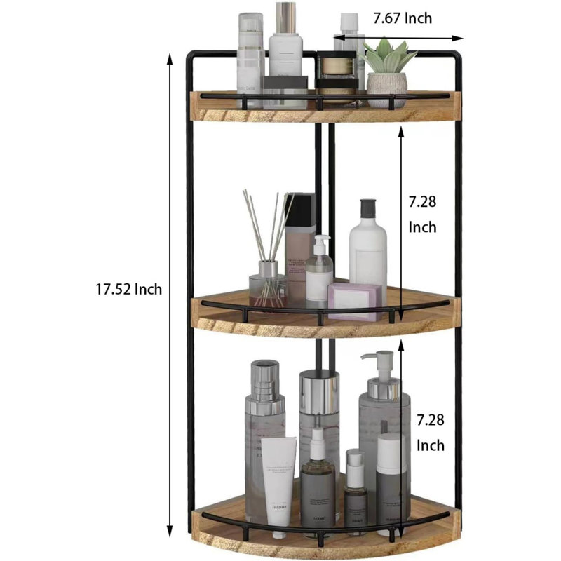 Three-Layer Corner Bathroom Storage Rack, Suitable For Storage Countertops, Dressing Tables, Kitchen, Bathroom, And Wooden Dressing Table Storage Rack 