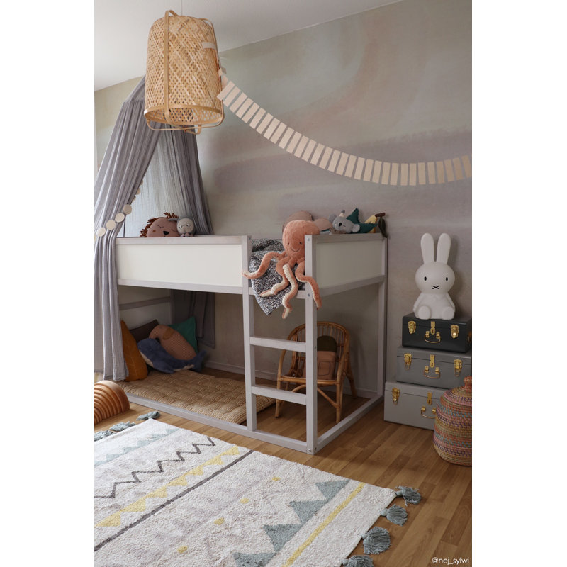 Washable Area Rug Azteca Vintage Blue