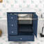 Meuble-lavabo 30 po avec lavabo en céramique, porte et tiroirs-130491415