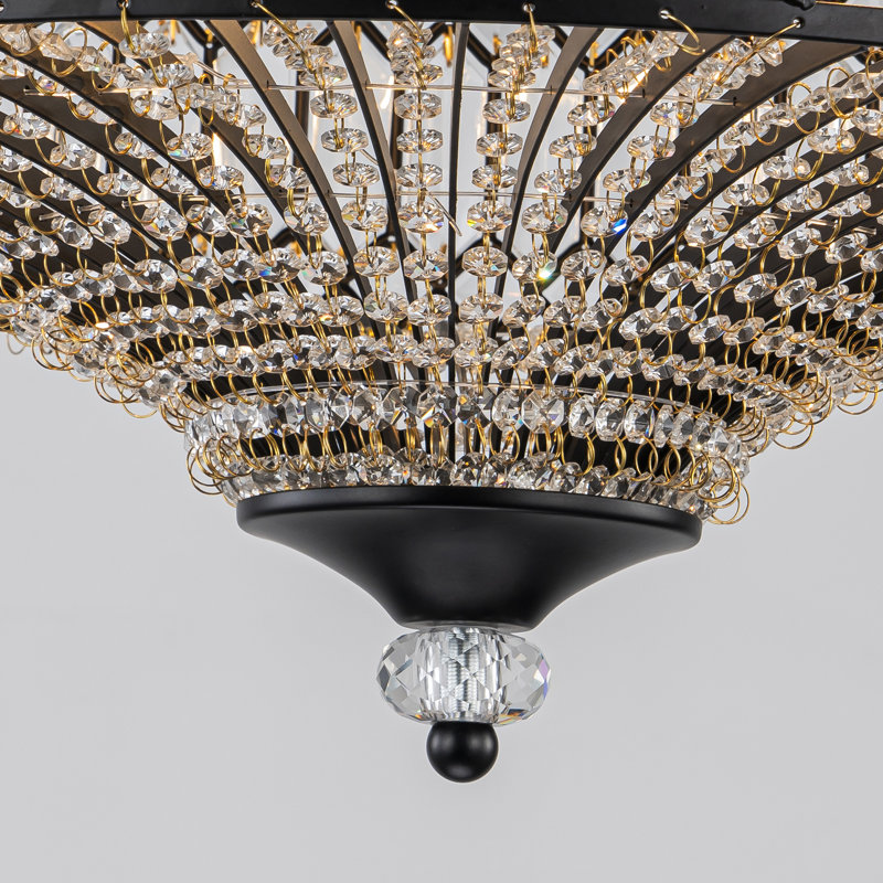 Jimal Semi Flush Mount, Black