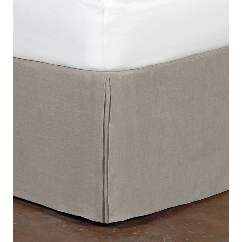 Breeze Pleated Bed Skirt, Queen, Linen