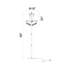 Crystal 18" Gold Floor Lamp for Living Rooms Bedrooms Reading Corners Home Offices, 8-Light with E12 Bulb Base-31769325