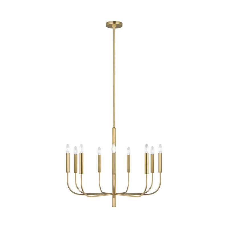 Tedder 9-Light Chandelier, Bronze brillant