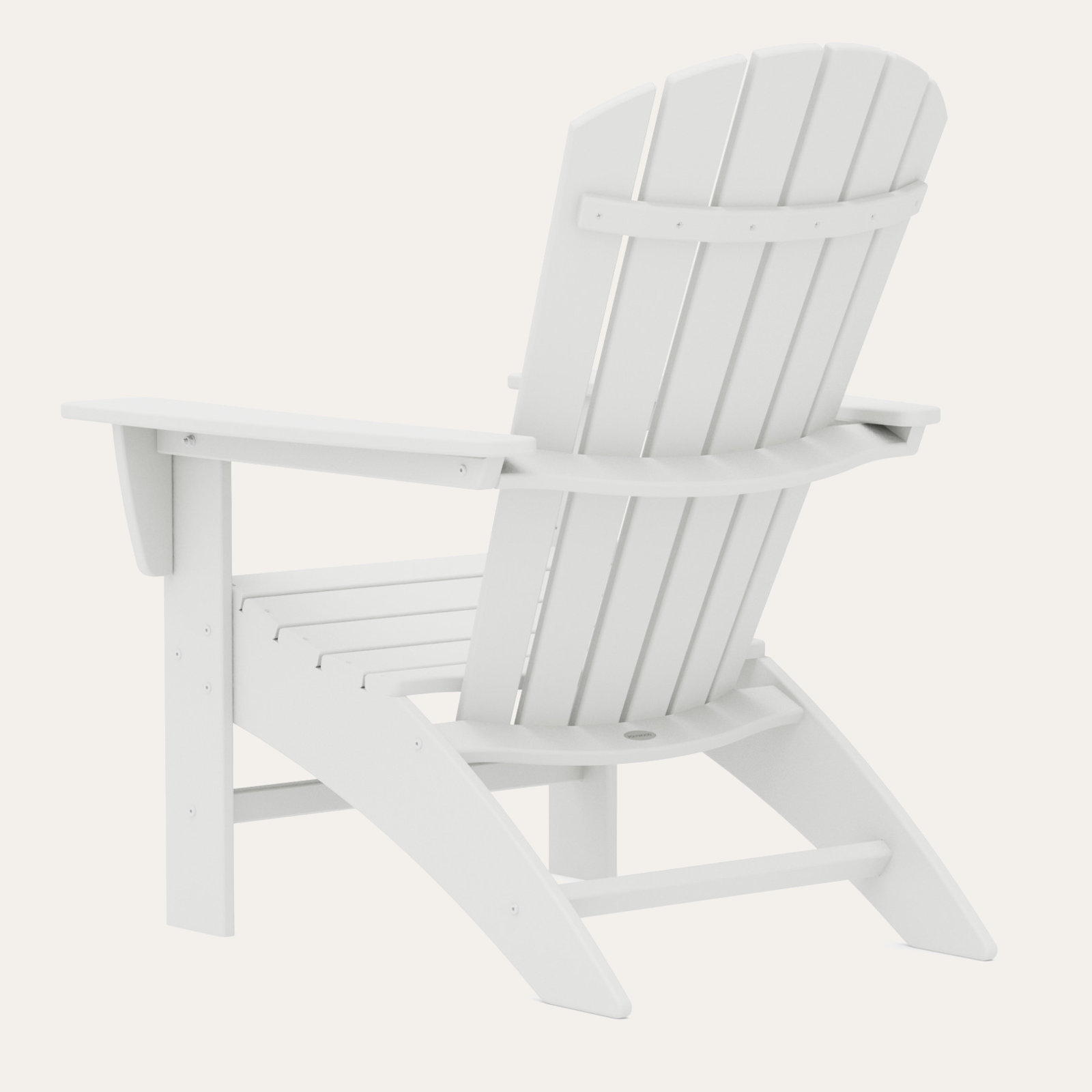 POLYWOOD Nautical Curveback Adirondack Chair, White