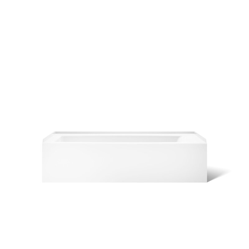 Entity 60" X 30" Alcove Bath with Integral Apron and Integral Flange, Left