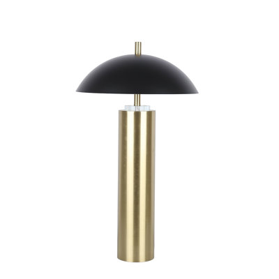 Aurora Column - 28" x 16" - On/Off Touch, USB Charging, Metal & Crystal Table Lamp