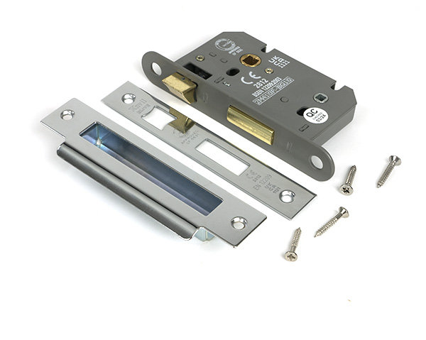 Heavy Duty Bathroom Lock, Polished Chrome