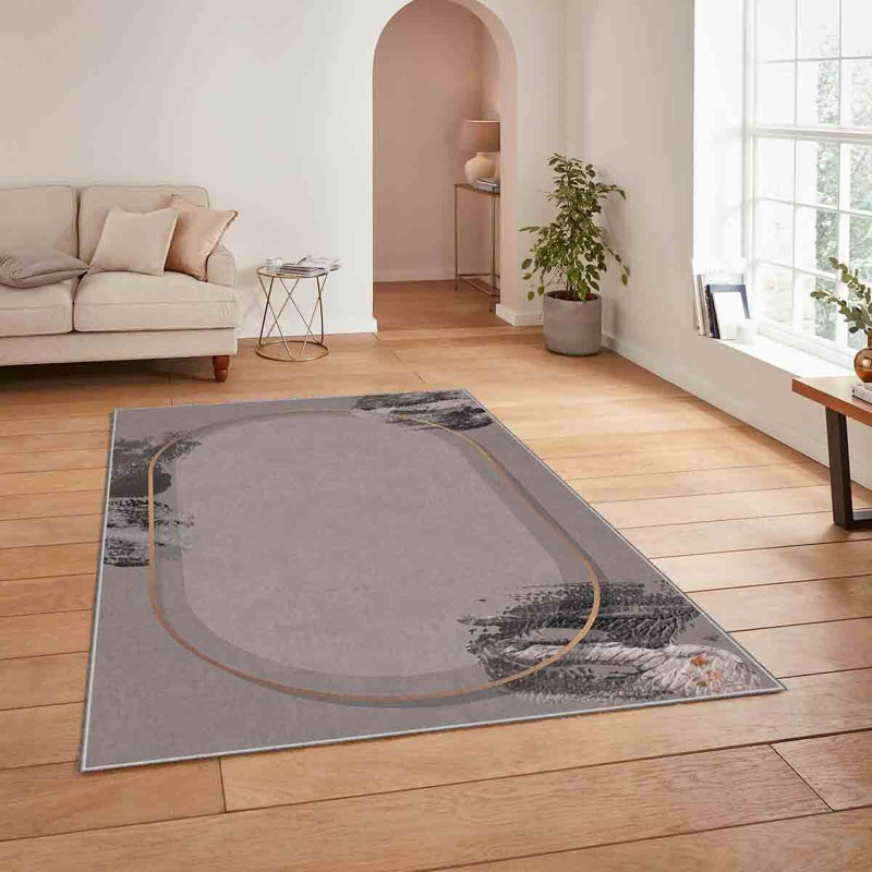 High-Quality Woven Carpet, 5.2 x 7.5 Feet, 100% Polyester, 740 g/m² | Non-Slip Felt Dot Underside, 0.16 in Pile Height | Machine Washable (30°C), Easy to Clean | Stylish Digital Print, Perfect for Living Room & Bedroom