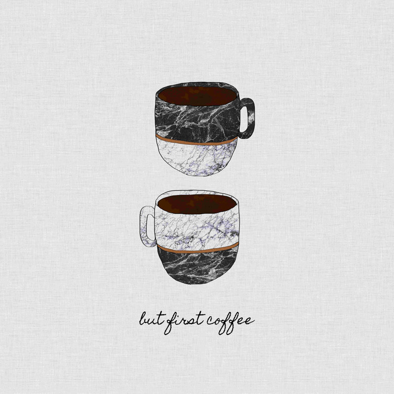 But But Coffee II - impression, H 12 po x l 12 po, Non, Toile tendue