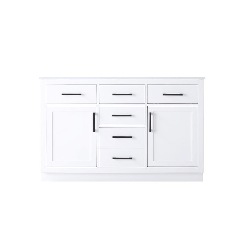 Meuble-lavabo double 54 po Ahner, Blanc