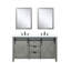 Ensemble de meuble-lavabo double 60 po x P 22 po Marsyas, robinet et miroirs 24 po-1004006010-1041978881