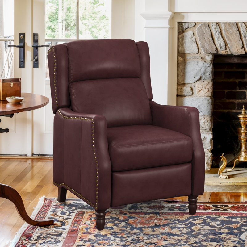 Fauteuil inclinable en cuir véritable Doersten Lange, Turquoise