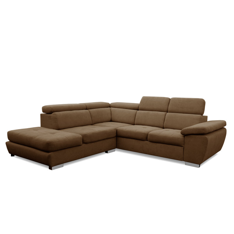 Holli 5 Seater Sofa Bed, Brown, Left
