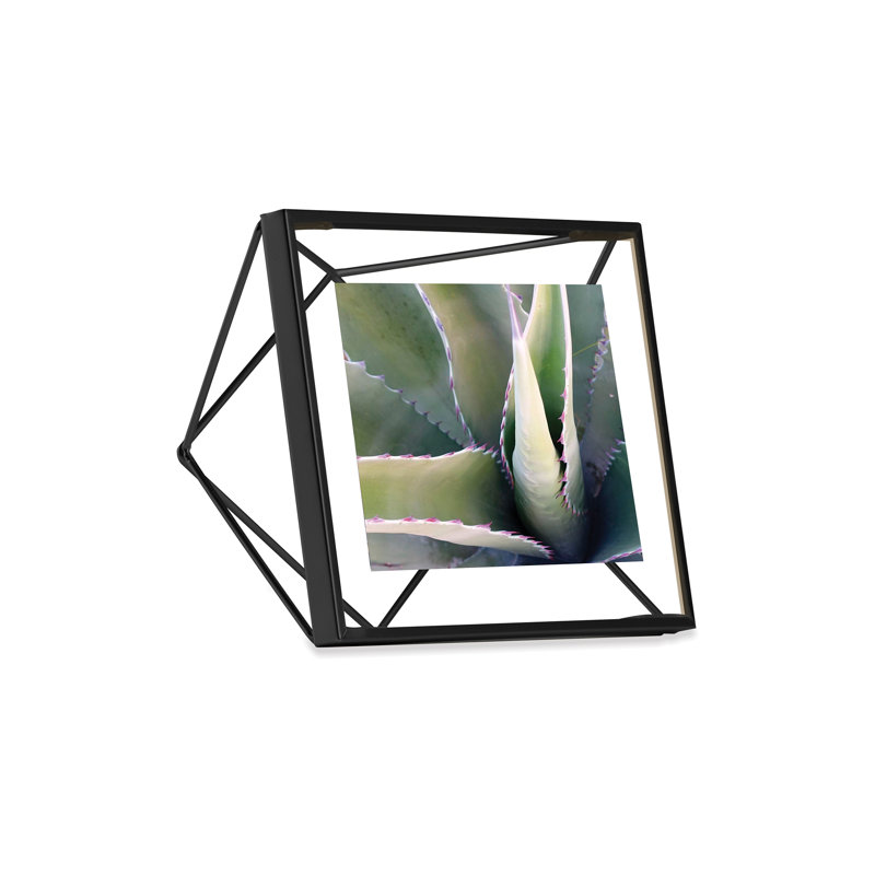 Black Geometric Wire Floating Picture Frame, 20x20