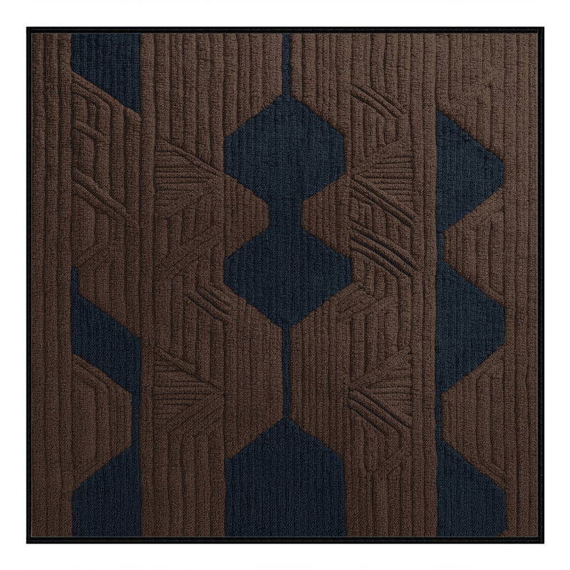 Machine Washable Trellis Brown Area Rug, Square 7'