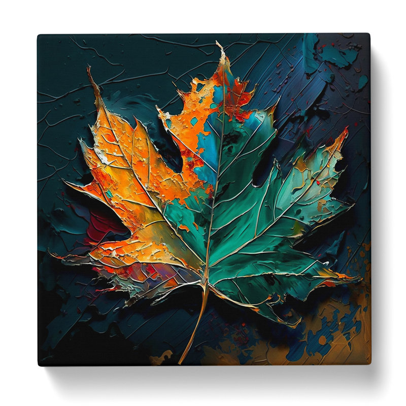 Leaf Palette Knife Painting No.2 - Print