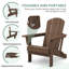 Chaise Adirondack pliable en PEHD Clitheroe-879525380