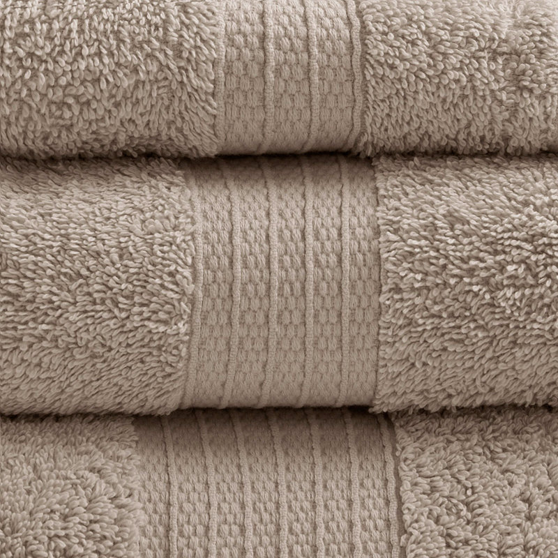 6 Piece Organic Cotton Towel Set, Tan
