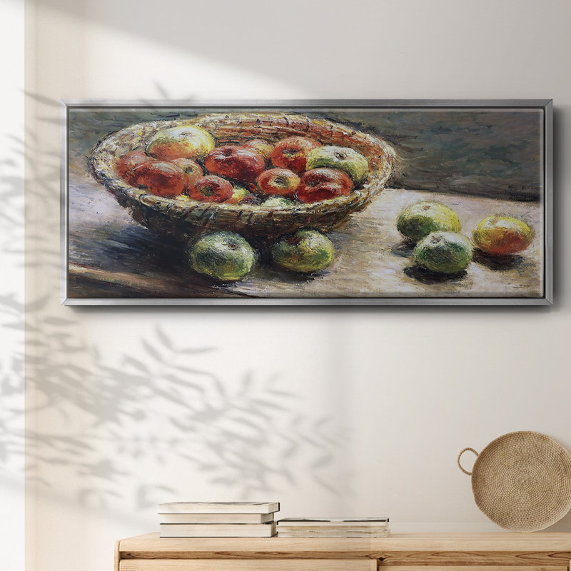 The Plate with Apples, 1880- Framed Canvas, H 24 po x l 60 po x P 1,5 po, Argent
