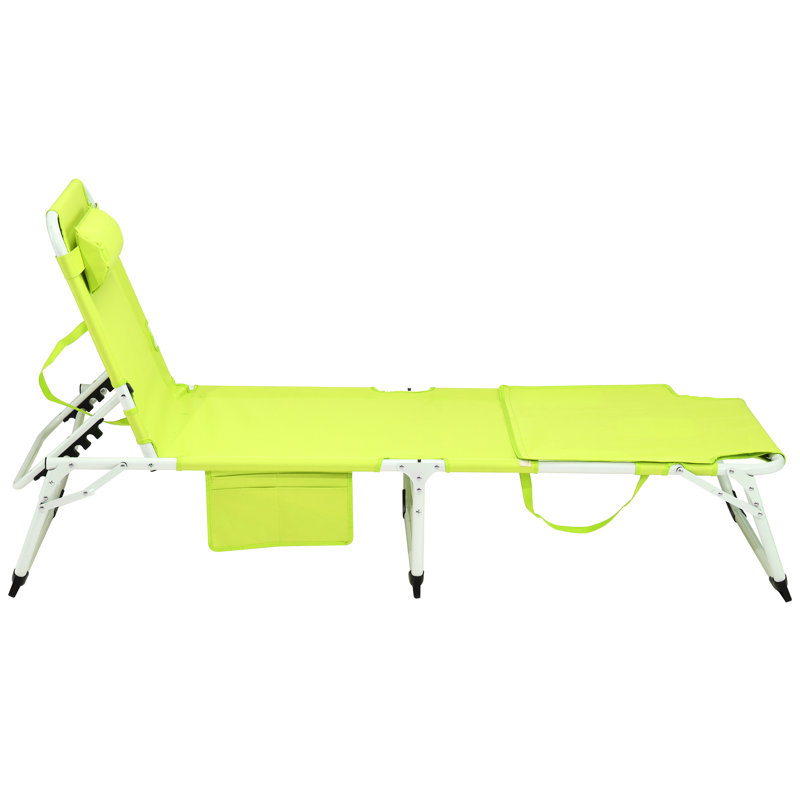Heavy Duty Tanning Chair, Face Hole, 5 Folding Chaise, Garden, Camping, Breathable Pad, Locker Adjustable Arm Holes, Lounge, Outdoor Sunbathing,Soft For Skin, Comfortable