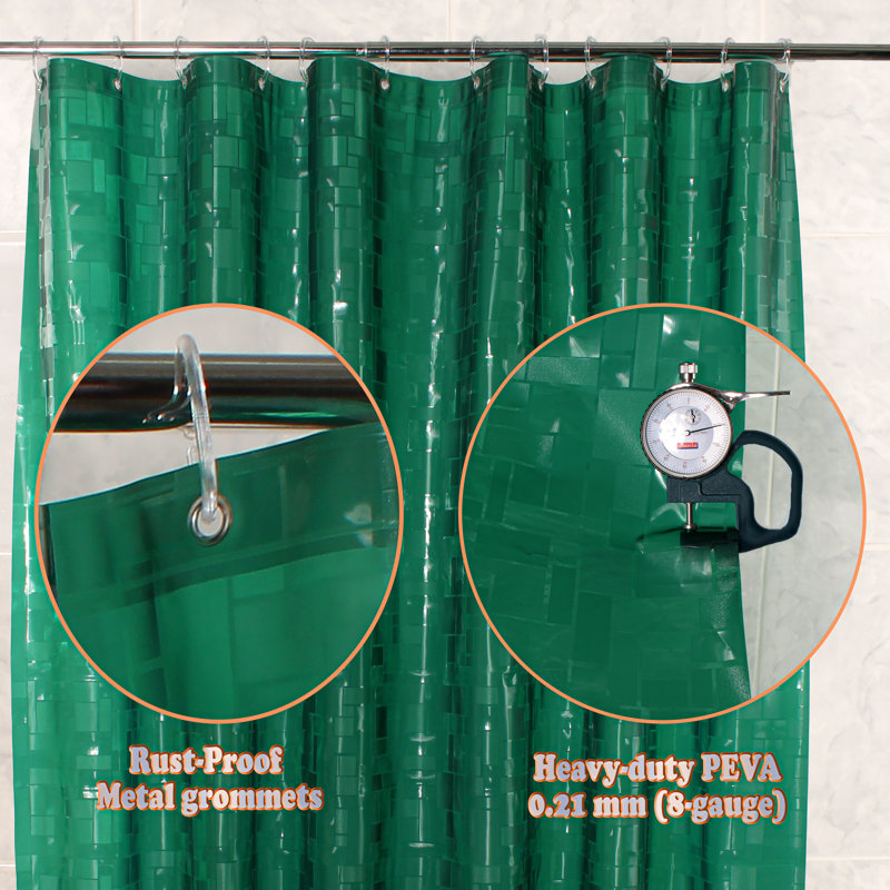 Doublure de rideau de douche PEVA, Vert foncé