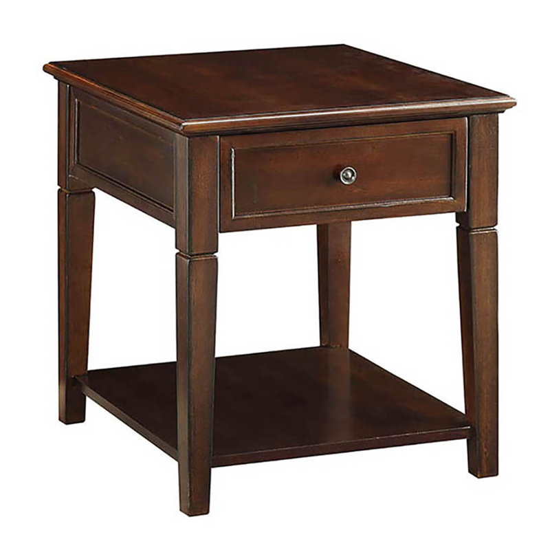 End Table with Bottom Shelf