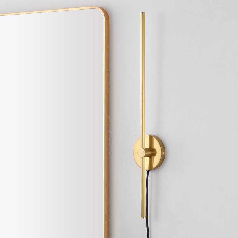 Bollman LED Plug-in Wallchiere, Brass Gold