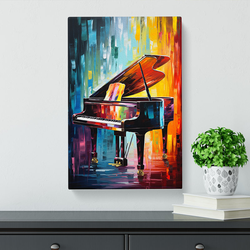 Piano Abstract - Wrapped Canvas, 50cm H x 35cm W x 3cm D