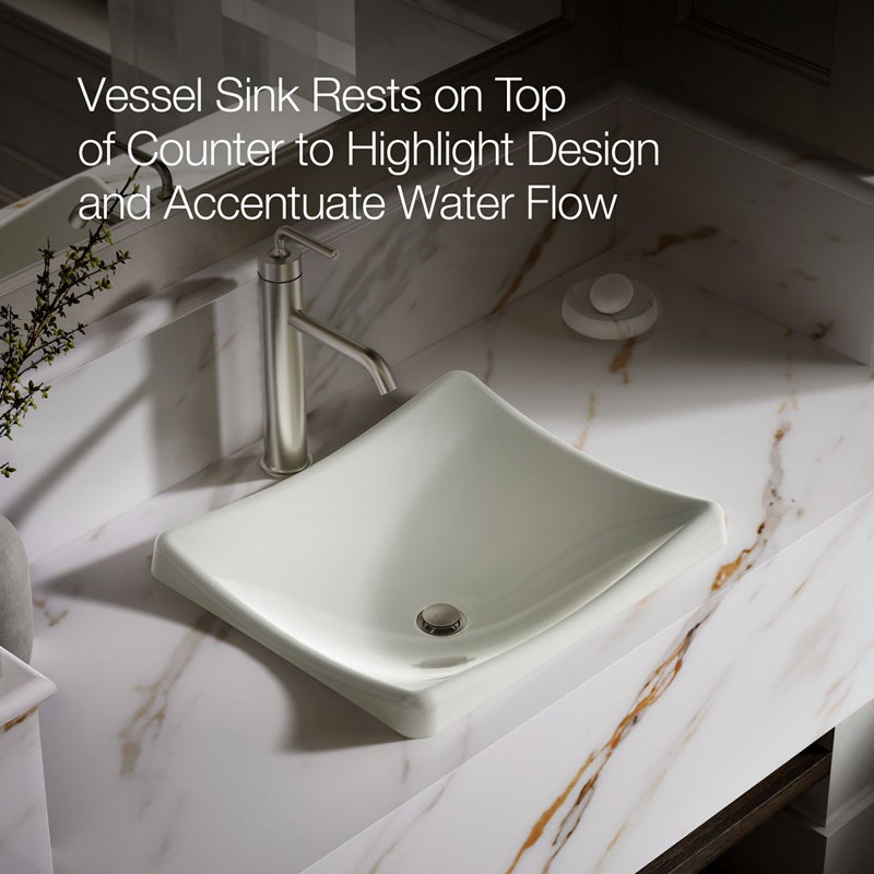 DemiLav Metal Specialty Vessel Bathroom Sink, Dune