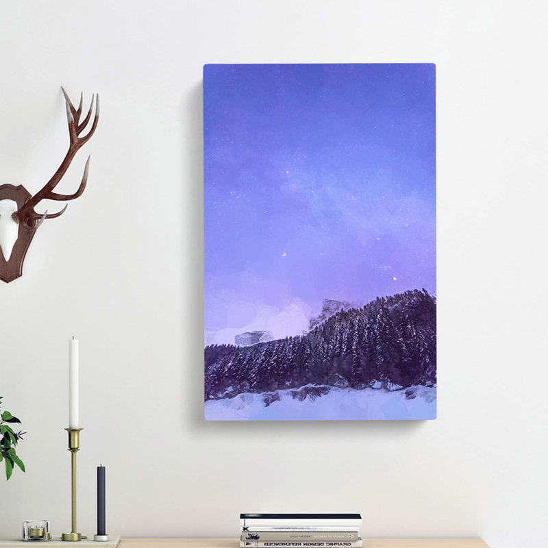 Forest Beneath The Stars In Abstract - Wrapped Canvas Print, 76cm H x 50cm W x 3cm D