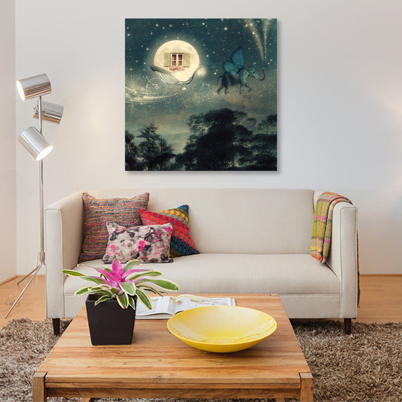 Moon Carriage par Paula Belle Flores - Impression sur toile tendue sur châssis, H 48 po x l 48 po x P 1,5 po, Toile tendue