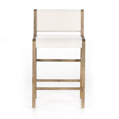 Charon Upholstered Stool with Solid Wood Frame
