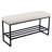 Chamille 40.6" Upholstered Entryway Bench with Lower Shoe Shelf, Sturdy Metal Frame-1084786875