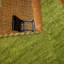 Tapis brun / vert en coton 3 pi x 5 pi Onisha