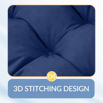 Coussins de chaise en osier. Coussins de chaise de patio antidérapants et imperméables. Coussins de mobilier d'extérieur touffetés très épais.