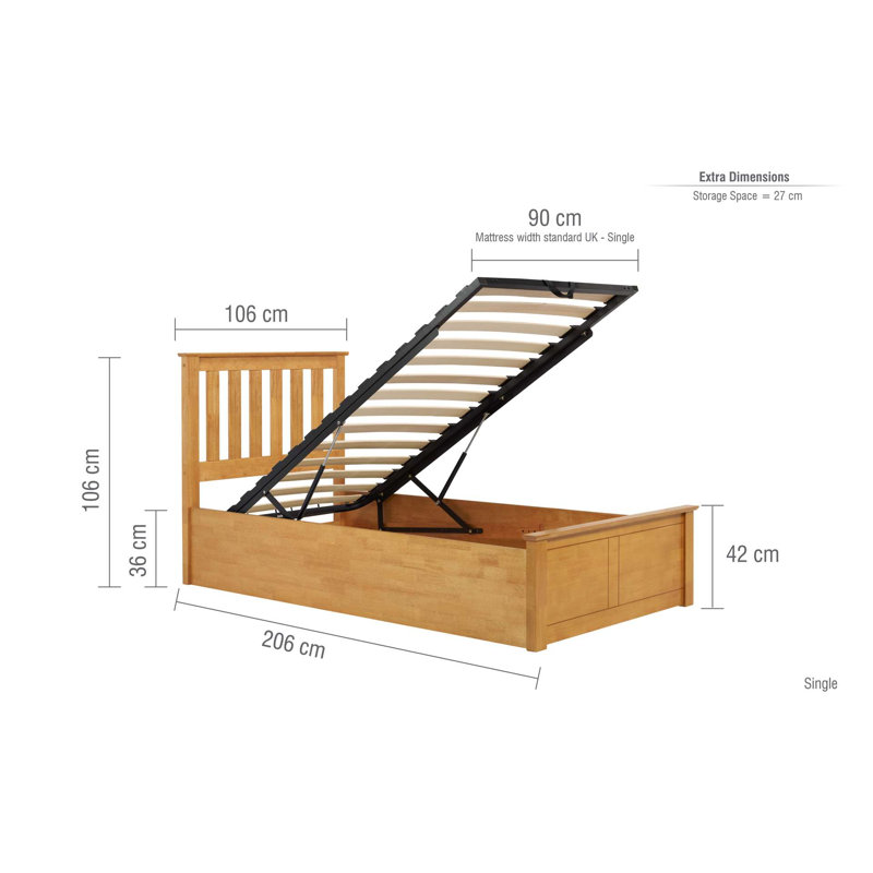 Bertan Ottoman Bed, OAK