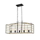 Luminaire suspendu noir / brun clair à 5 lumières l 33,1 po Empris