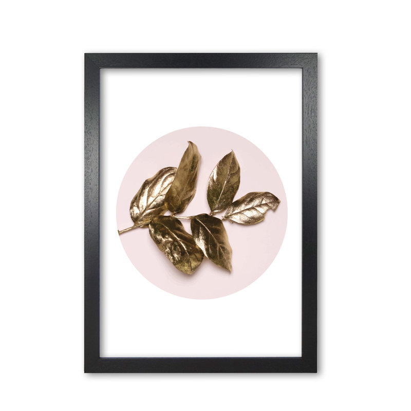 Leaf - Print, Black Grain Frame, 85 cm H x 60 cm W x 5 cm D