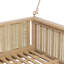 Lit balançoire double en bois massif d'extérieur classique, structure de balançoire en rotin de jardin avec longues cordes pour la piscine, la cour arrière-129577757